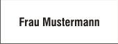 Acryl-Namensschild, eckig, 1-zeilig